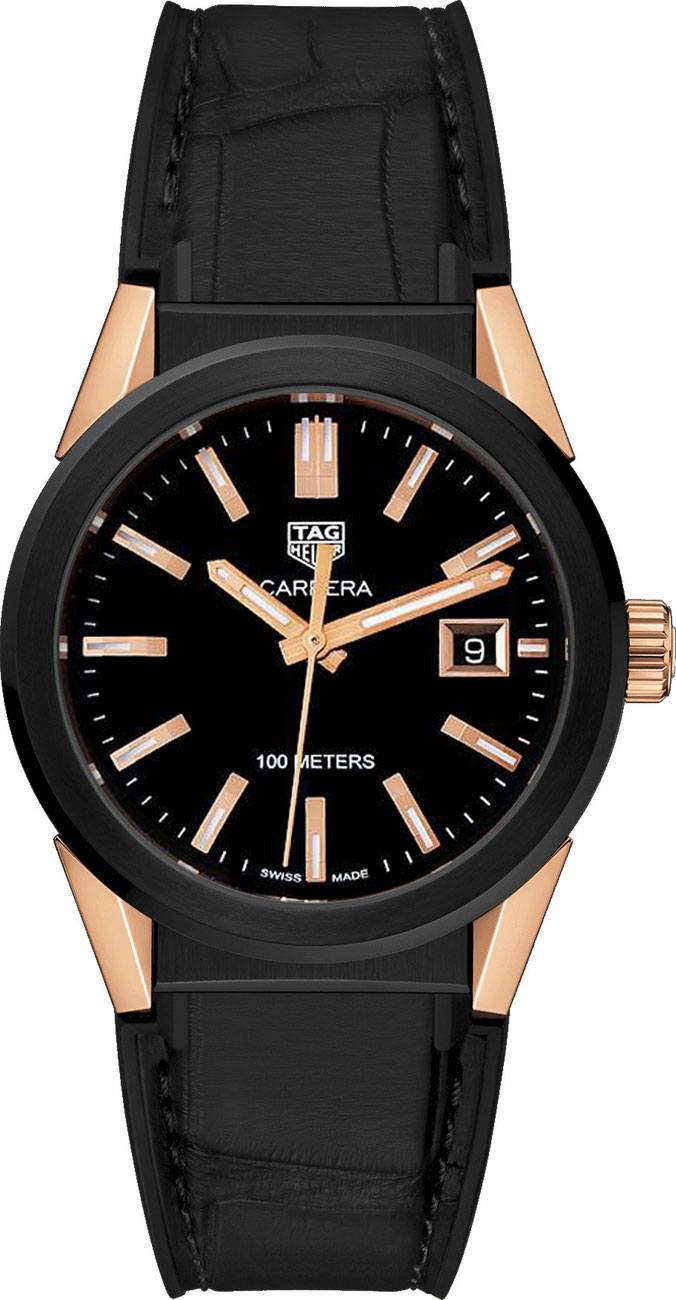 Tag Heuer Carrera Battery Operated Quartz Black Ladies Watch WBG1350.FC6418 