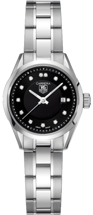 Tag Heuer Carrera Battery Operated Quartz Black Ladies Watch WV1410.BA0793 