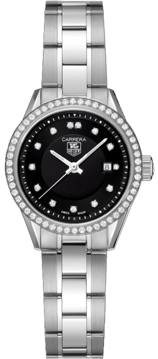 Tag Heuer Carrera Battery Operated Quartz Black Ladies Watch WV1412-BA0793 