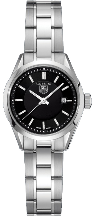 Tag Heuer Carrera Battery Operated Quartz Black Ladies Watch WV1414.BA0793 