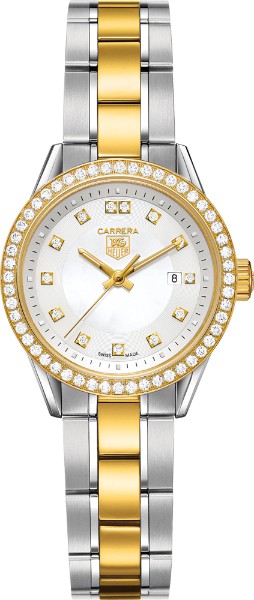 Tag Heuer Carrera Battery Operated Quartz White Ladies Watch WV1451-BD0797 