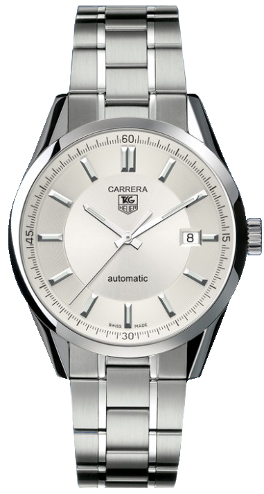 Tag Heuer Carrera Self winding Automatic Silver Mens Watch WV211A.BA0787 