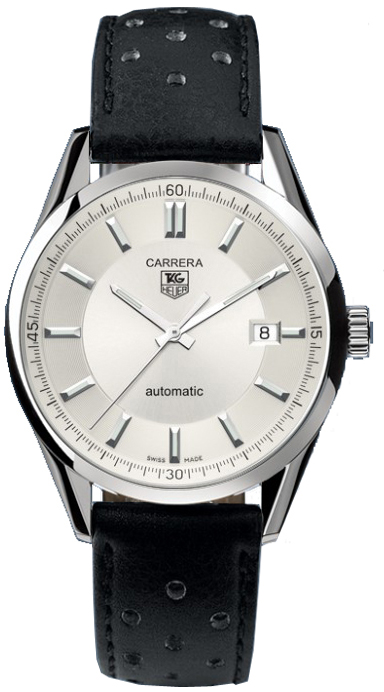 Tag Heuer Carrera Self winding Automatic Silver Mens Watch WV211A-FC6182 