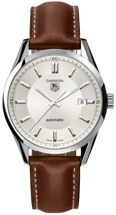 Tag Heuer Carrera Self winding Automatic Silver Mens Watch WV211A.FC6203 