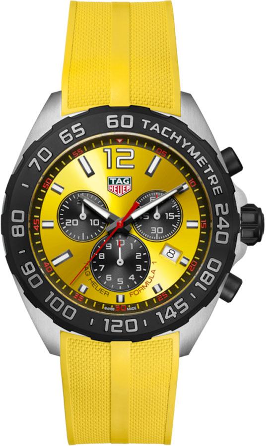 Tag Heuer Formula 1 Quartz Chronograph  Yellow Men's Watch CAZ101AM.FT8054 