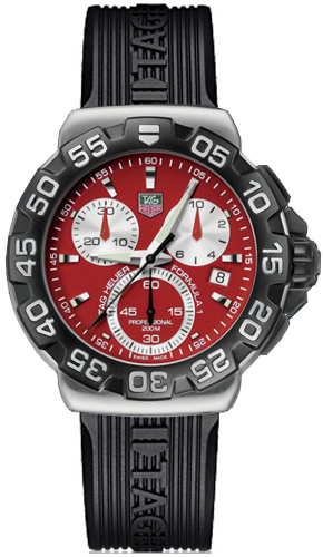 Tag Heuer Formula 1 Red Dial Chronograph Men's Watch CAH1112.FT6024 