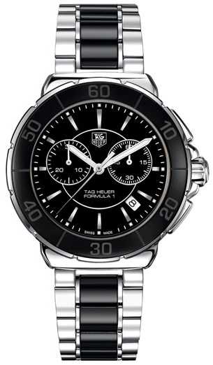 Tag Heuer Formula 1 Steel & Black Ceramic 41mm Women's Watch CAH1210.BA0862 