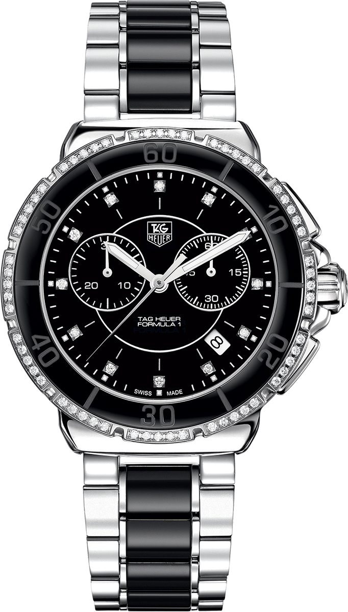 Tag Heuer Formula 1 Black Dial Diamond Women's Watch CAH1212.BA0862 