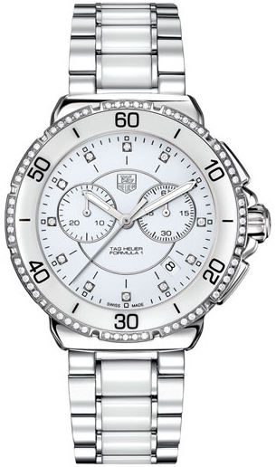 Tag Heuer Formula 1 White Dial Diamond Women's Watch CAH1213.BA0863 