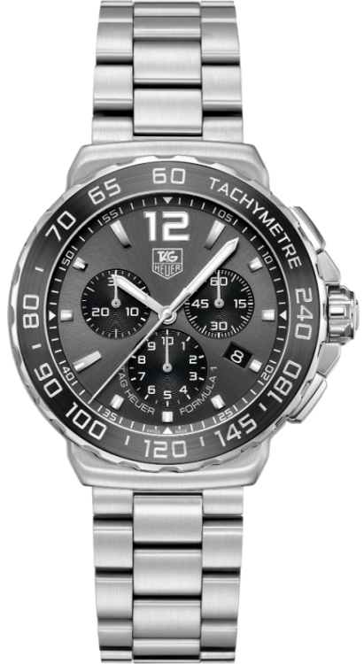 Tag Heuer Formula 1 Brushed Stainless Steel Bracelet Grey Mens Watch CAU1115.BA0858 