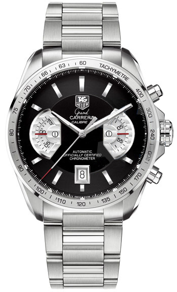 Tag Heuer Grand Carrera Self winding Automatic Chronometer Black Mens Watch CAV511A.BA0902 