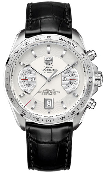 Tag Heuer Grand Carrera Self winding Automatic Chronometer Silver Mens Watch CAV511B.FC6225 