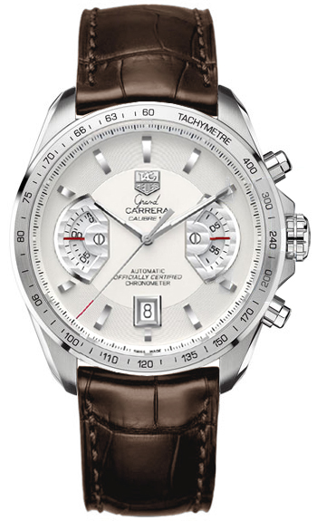 Tag Heuer Grand Carrera Self winding Automatic Chronometer Silver Mens Watch CAV511B-FC6231 