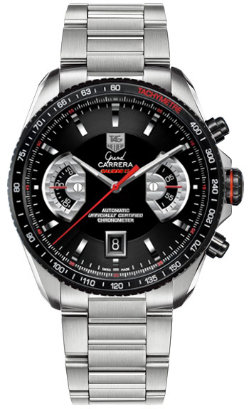 Tag Heuer Grand Carrera Self winding Automatic Chronometer Black Mens Watch CAV511C-BA0904 