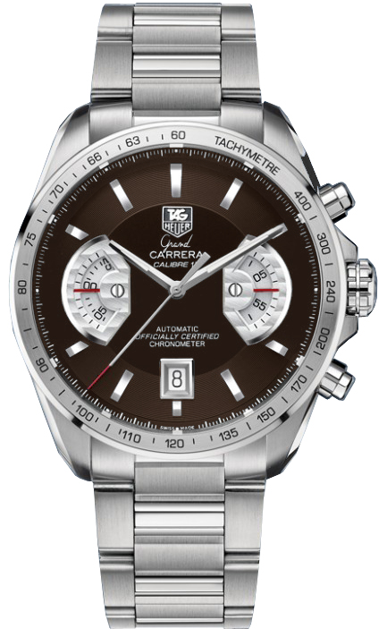 Tag Heuer Grand Carrera Self winding Automatic Chronometer Brown Mens Watch CAV511E-BA0902 