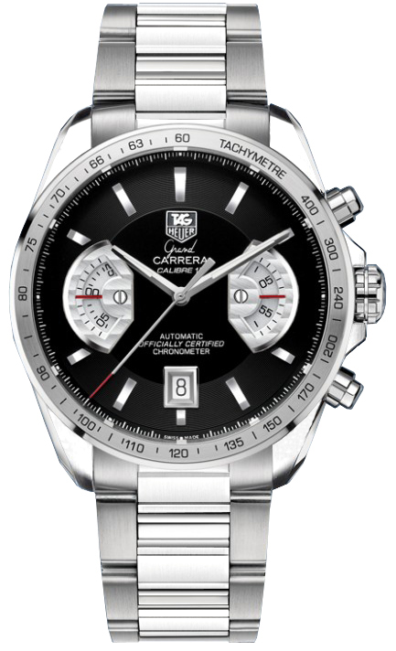 Tag Heuer Grand Carrera Self winding Automatic Chronometer Black Mens Watch CAV511G-BA0905 