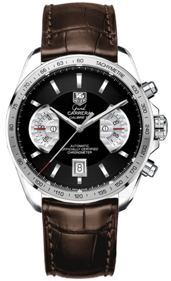 Tag Heuer Grand Carrera Self winding Automatic Chronometer Black Mens Watch CAV511G-FC6231 