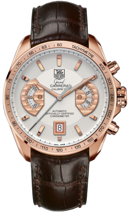 Tag Heuer Grand Carrera Self winding Automatic Chronometer Silver Mens Watch CAV514B-FC8171 
