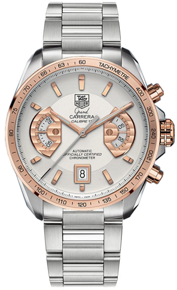 Tag Heuer Grand Carrera Self winding Automatic Chronometer Silver Mens Watch CAV515B-BA0902 