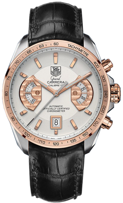 Tag Heuer Grand Carrera Self winding Automatic Chronometer Silver Mens Watch CAV515B-FC6225 