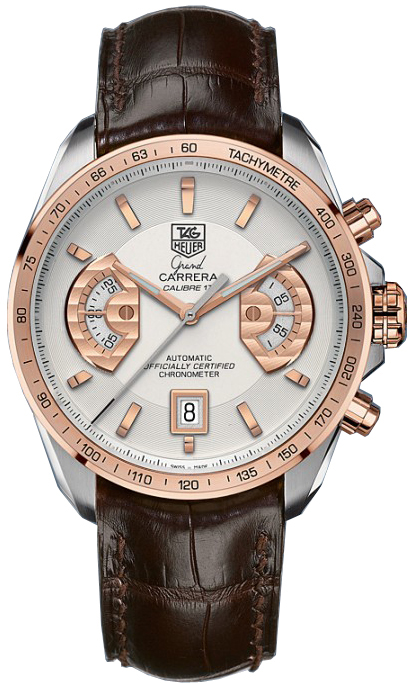 Tag Heuer Grand Carrera Self winding Automatic Chronometer Silver Mens Watch CAV515B-FC6231 