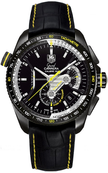 Tag Heuer Grand Carrera Self winding Automatic Chronometer Black Mens Watch CAV5186.FC6304 