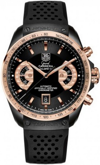 Tag Heuer Grand Carrera Self winding Automatic Chronometer Silver Mens Watch CAV518E-FT6016 