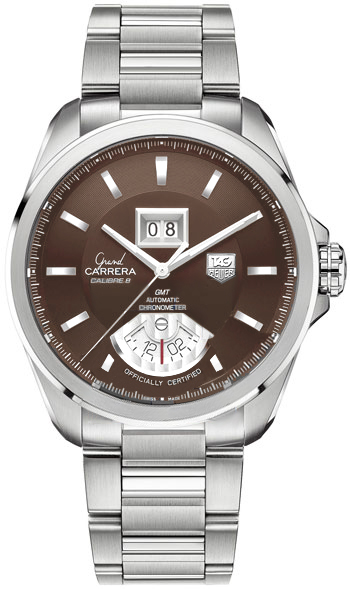 Tag Heuer Grand Carrera Self winding Automatic Chronometer Brown Mens Watch WAV5113.BA0901 