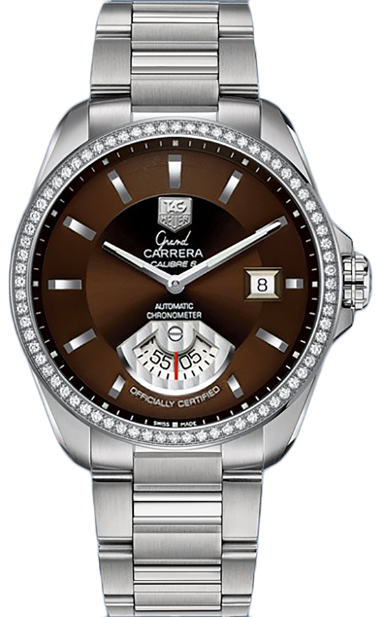 Tag Heuer Grand Carrera Self winding Automatic Chronometer Brown Mens Watch WAV511E-BA0900 