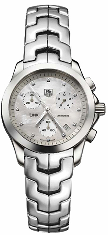 Tag Heuer Link Battery Operated Quartz Pearl White Ladies Watch CJF1312.BA0580 
