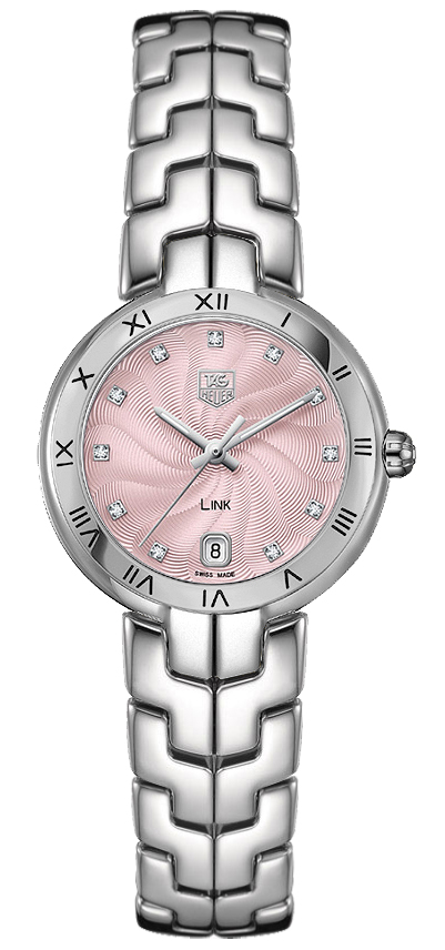 Tag Heuer Link Battery Operated Quartz Pink Ladies Watch WAT1313-BA0956 