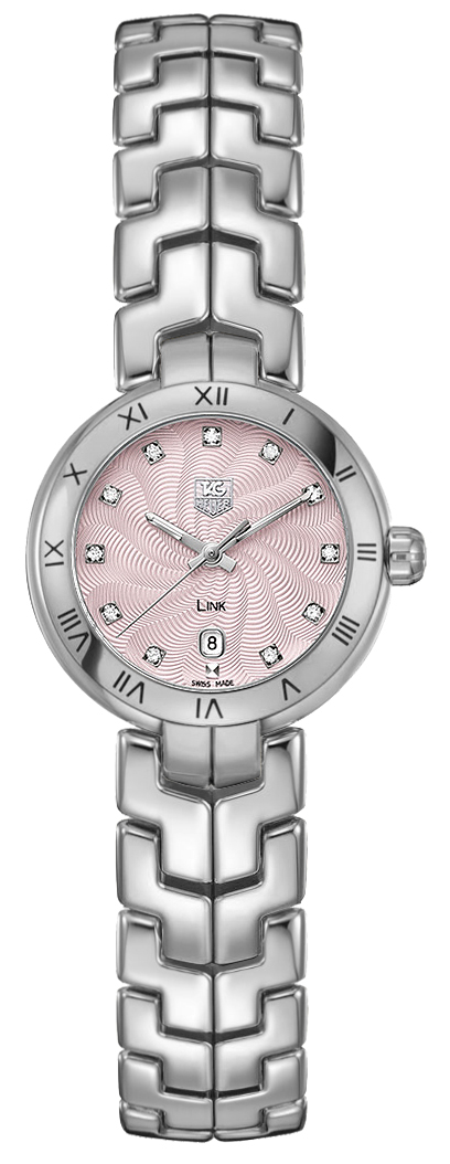 Tag Heuer Link 
Battery Operated Quartz Pink Ladies Watch WAT1415.BA0954 