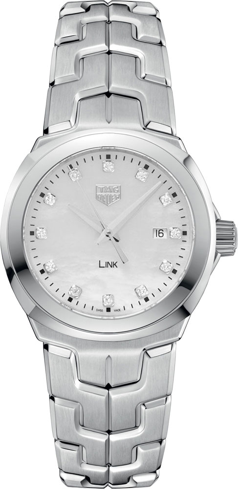 Tag Heuer Link Battery Operated Quartz Pearl White Ladies Watch WBC1312.BA0600 