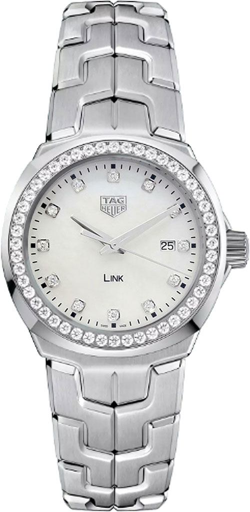 Tag Heuer Link Battery Operated Quartz Pearl White Ladies Watch WBC1316.BA0600 