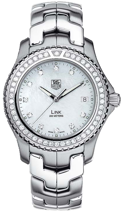 Tag Heuer Link 
Battery Operated Quartz Pearl White Mens Watch WJ111B-BA0575 