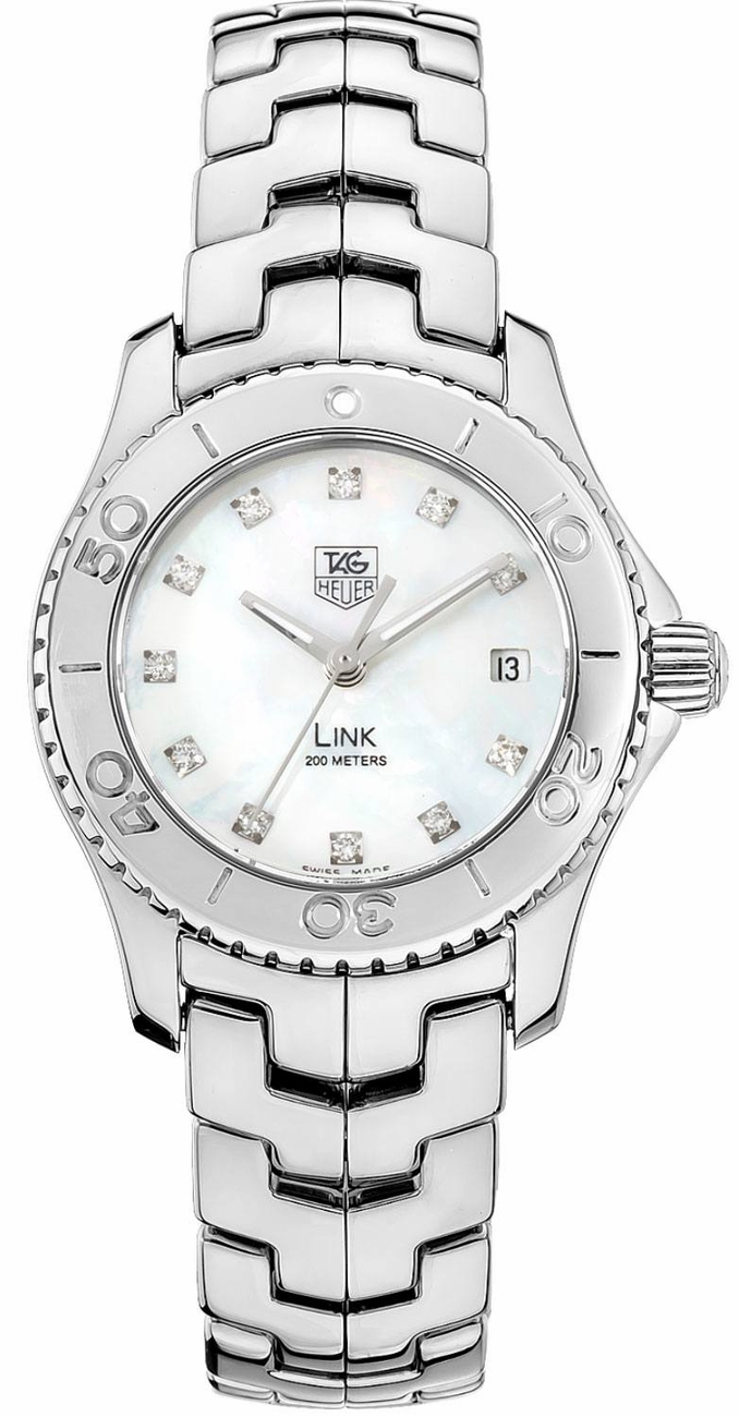 Tag Heuer Link 
Battery Operated Quartz Pearl White Ladies Watch WJ1319.BA0572 