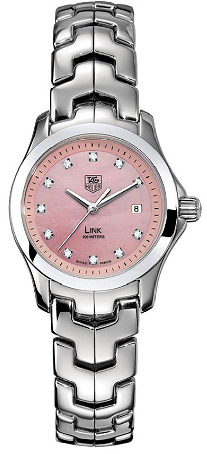 Tag Heuer Link Battery Operated Quartz Pink Ladies Watch WJF131B-BA0572 