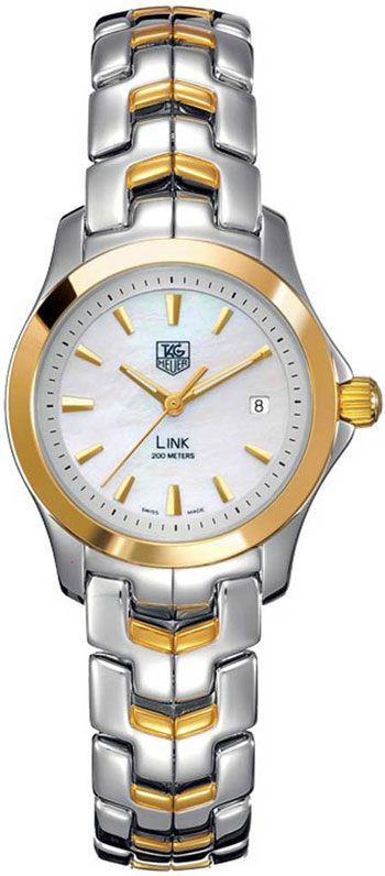 Tag Heuer Link Battery Operated Quartz Pearl White Ladies Watch WJF1352-BB0581 