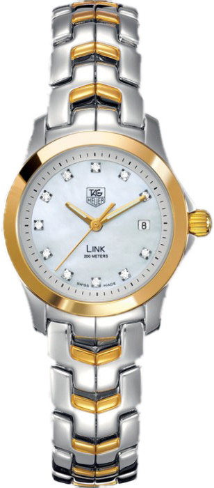 Tag Heuer Link Battery Operated Quartz Pearl White Ladies Watch WJF1353-BB0581 