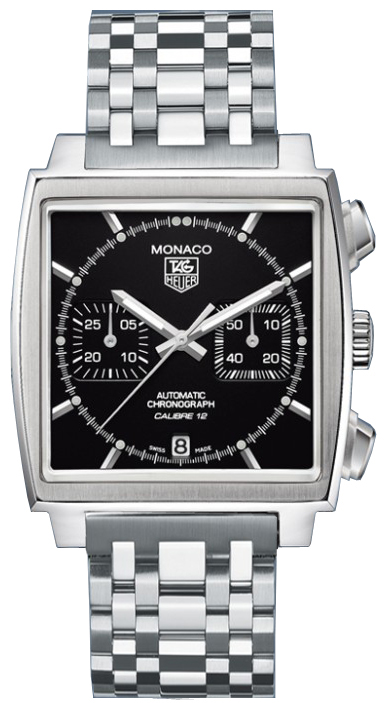 Tag Heuer Monaco Self winding Automatic Black Mens Watch CAW2110-BA0780 