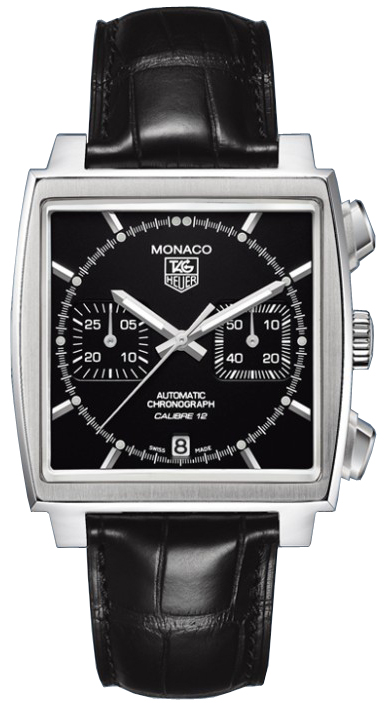 Tag Heuer Monaco Self winding Automatic Black Mens Watch CAW2110.FC6177 