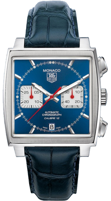 Tag Heuer Monaco Self winding Automatic Blue Mens Watch CAW2111.FC6183 