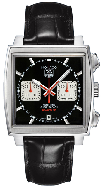 Tag Heuer Monaco Self winding Automatic Black Mens Watch CAW2114-FC6177 