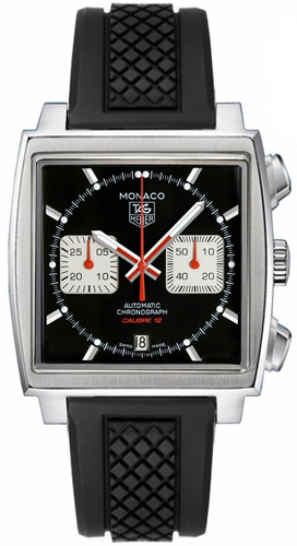 Tag Heuer Monaco Self winding Automatic Black Mens Watch CAW2114.FT6021 