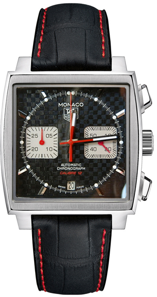 Tag Heuer Monaco Self winding Automatic Black Mens Watch CAW2119-FC6289 