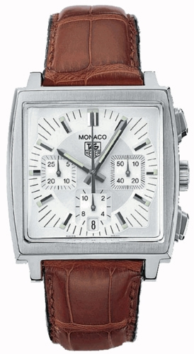 Tag Heuer Monaco Self winding Automatic Silver Mens Watch CW2112-FC6178 