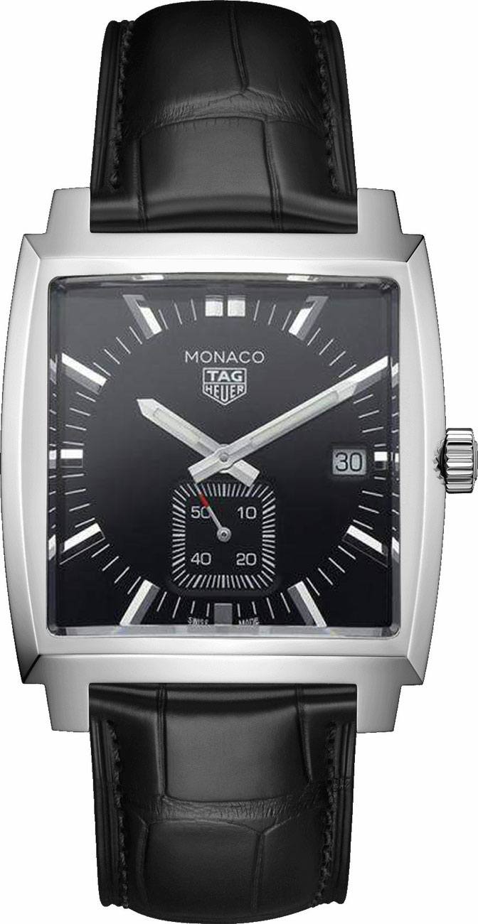 Tag Heuer Monaco Battery Operated Quartz Black Mens Watch WAW131A.FC6177 
