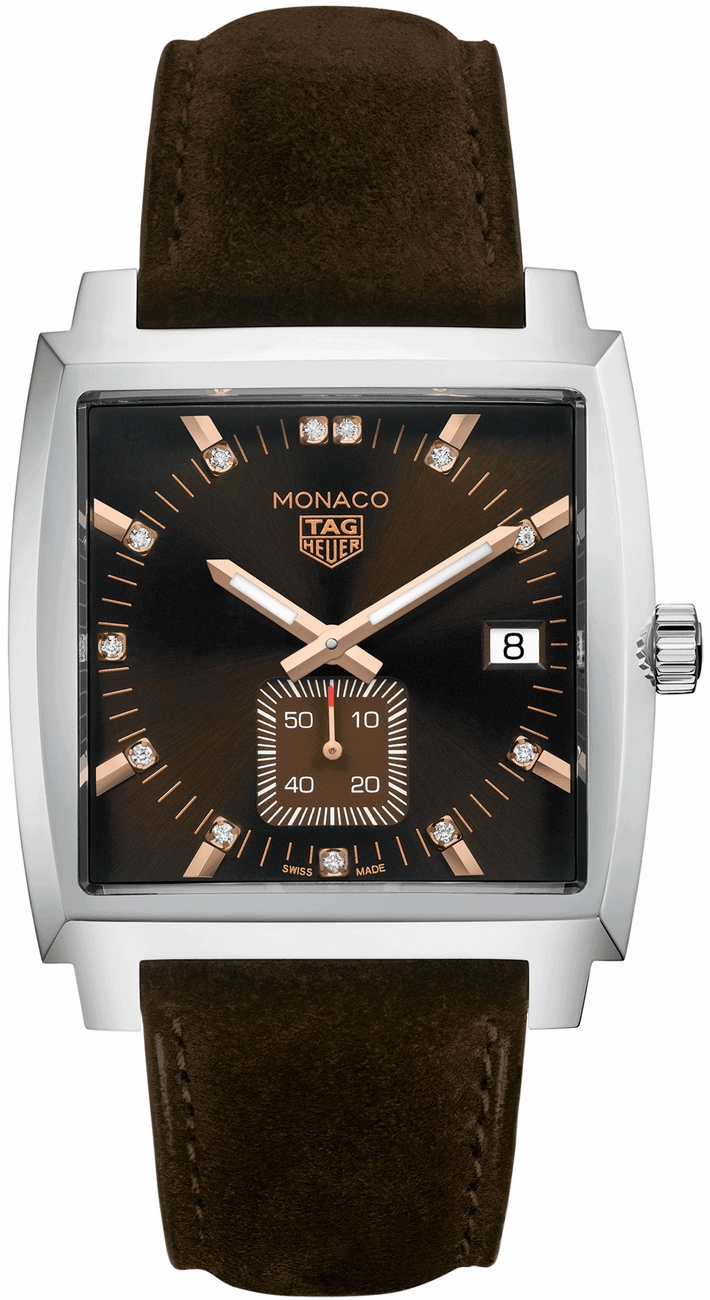 Tag Heuer Monaco Battery Operated Quartz Brown Ladies Watch WAW131C.FC6419 