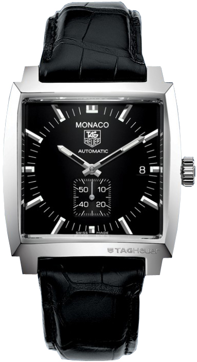 Tag Heuer Monaco Self winding Automatic Black Mens Watch WW2110.FC6177 