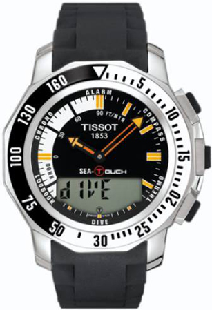 Tissot Touch Collection Battery Operated Quartz Black Mens Watch T0264201728101 
